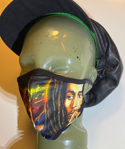 Bob Marley Full Design Mask - Adult ( Glow In the Dark)