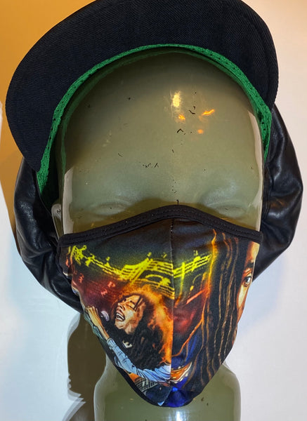 Bob Marley Full Design Mask - Adult ( Glow In the Dark)