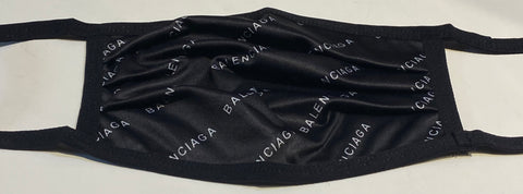 Adult Designer Mask ~ Balenciaga Black with White