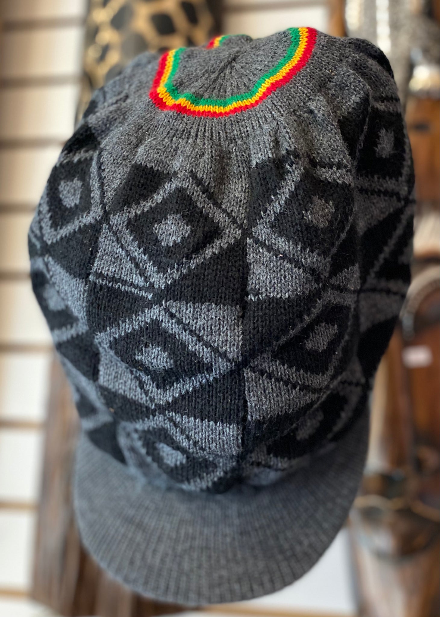 RGG Grey and Black Hat with Rim