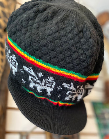 Black RGG Lion of Judah Rim Hat