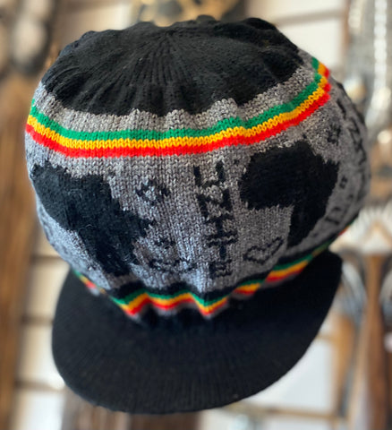 Black & Grey RGG Africa Unite Rim Hat