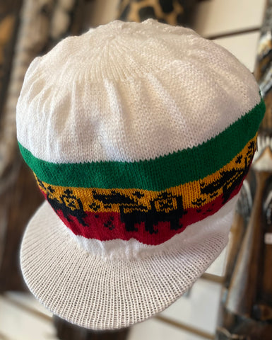 White RGG Lion of Judah Rim Hat