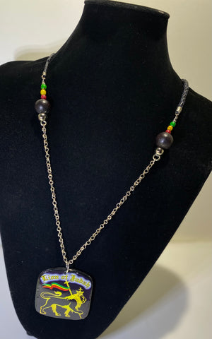 Lion of Judah Necklace with RGG Bead details
