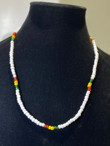 White with RGG beaded necklace