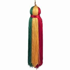 Red Gold and Green Tassel